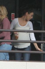 Pregnant MILA KUNIS Out for Coffee in Culver City 10/28/2016