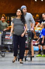 Pregnant MILA KUNIS Out for Grocery Shopping in Studio City 10/22/2016