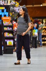 Pregnant MILA KUNIS Out for Grocery Shopping in Studio City 10/22/2016
