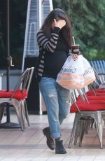 Pregnant MILA KUNIS Out Getting Lunch in Beverly Hills 10/14/2016