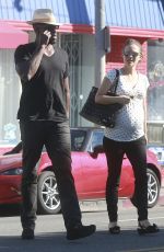 Pregnant NATALIE PORTMAN Out and About in Los Feliz 10/20/2016