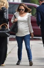 Pregnant NATALIE PORTMAN Out for Lunch in West Hollywood 10/27/2016