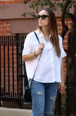Pregnant OLIVIA WILDE Out in New York 10/19/2016