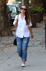 Pregnant OLIVIA WILDE Out in New York 10/19/2016