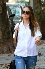 Pregnant OLIVIA WILDE Out in New York 10/19/2016