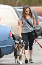 RACHAEL LEIGH COOK Walks Her Dogs Out in Los Angeles 10/27/2016