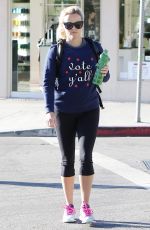 REESE WITHERSPOON at a Gym in Brentwood 10/03/2016