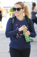 REESE WITHERSPOON at a Gym in Brentwood 10/03/2016