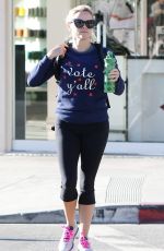 REESE WITHERSPOON at a Gym in Brentwood 10/03/2016