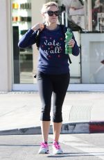 REESE WITHERSPOON at a Gym in Brentwood 10/03/2016