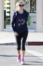 REESE WITHERSPOON at a Gym in Brentwood 10/03/2016