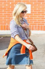 REESE WITHERSPOON in Denim Slirt Out in Los Angeles 10/24/2016