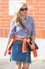 REESE WITHERSPOON in Denim Slirt Out in Los Angeles 10/24/2016