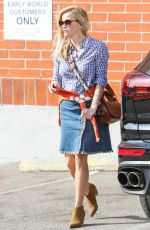 REESE WITHERSPOON in Denim Slirt Out in Los Angeles 10/24/2016