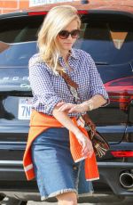 REESE WITHERSPOON in Denim Slirt Out in Los Angeles 10/24/2016