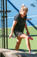 REESE WITHERSPOON on a Tennis Court in Los Angeles 10/21/2016