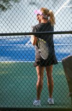 REESE WITHERSPOON on a Tennis Court in Los Angeles 10/21/2016