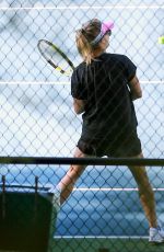 REESE WITHERSPOON on a Tennis Court in Los Angeles 10/21/2016