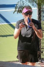 REESE WITHERSPOON on a Tennis Court in Los Angeles 10/21/2016