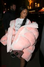 RIHANNA Arrives at a Studio for a Puma Advertising Shooting in Paris 10/01/2016