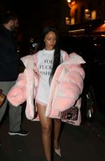 RIHANNA Arrives at a Studio for a Puma Advertising Shooting in Paris 10/01/2016