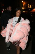 RIHANNA Arrives at a Studio for a Puma Advertising Shooting in Paris 10/01/2016