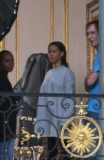 RIHANNA Arrives on the Set of a Photoshoot in Paris 10/02/2016