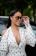 RIHANNA at Christian Dior Fashion Show at Paris Fashion Week 09/30/2016