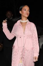 RIHANNA Out for Dinner in Paris 09/28/2016