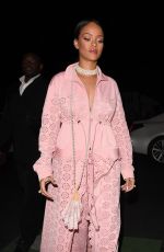 RIHANNA Out for Dinner in Paris 09/28/2016