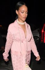 RIHANNA Out for Dinner in Paris 09/28/2016