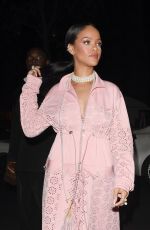 RIHANNA Out for Dinner in Paris 09/28/2016