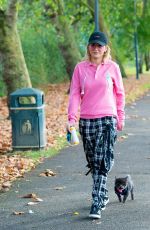 RITA ORA Walks Her Dog at a Park in London 10/01/2016