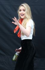 SABRINA CARPENTER on the Set of Extra in Los Angeles 10/12/2016