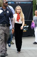 SABRINA CARPENTER on the Set of Extra in Los Angeles 10/12/2016
