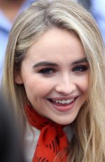 SABRINA CARPENTER on the Set of Extra in Los Angeles 10/12/2016