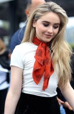 SABRINA CARPENTER on the Set of Extra in Los Angeles 10/12/2016