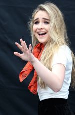 SABRINA CARPENTER on the Set of Extra in Los Angeles 10/12/2016
