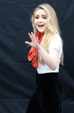 SABRINA CARPENTER on the Set of Extra in Los Angeles 10/12/2016