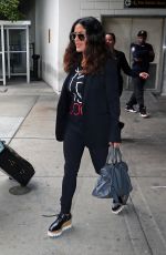 SALMA HAYEK at JFK Airport in New York 09/29/2016