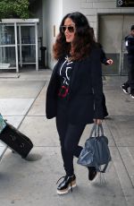 SALMA HAYEK at JFK Airport in New York 09/29/2016