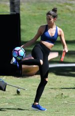 SARA SAMPAIO on the Set of a Victoria
