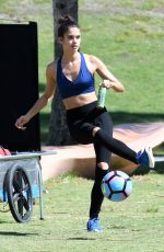 SARA SAMPAIO on the Set of a Victoria