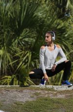 SARA SAMPAIO on the Set of a Victoria