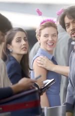 SCARLETT JOHANSSON on the Set of 