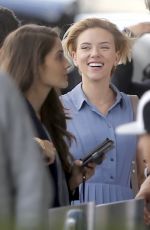 SCARLETT JOHANSSON on the Set of 