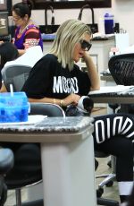 SOFIA RICHIE at a Nail Salon in Beverly Hills 10/07/2016