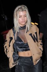 SOFIA RICHIE Leaves Tape Nightclub in London 10/12/2016