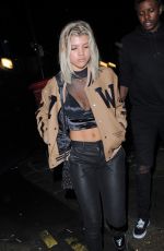 SOFIA RICHIE Leaves Tape Nightclub in London 10/12/2016