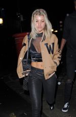 SOFIA RICHIE Leaves Tape Nightclub in London 10/12/2016